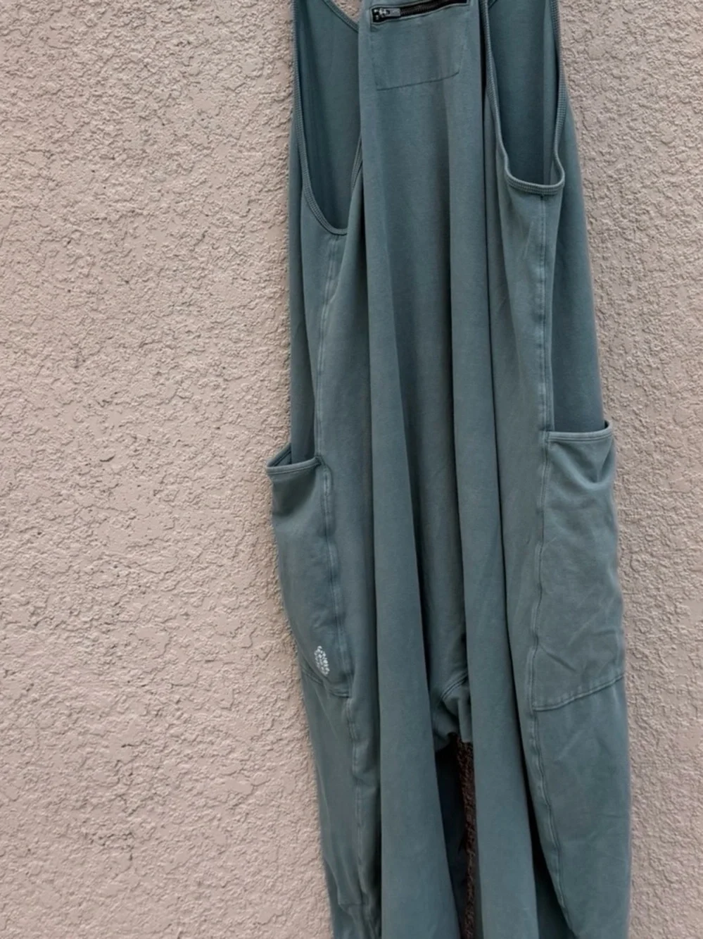 Free People Washed Sage Green Relaxed Harem Jumpsuit